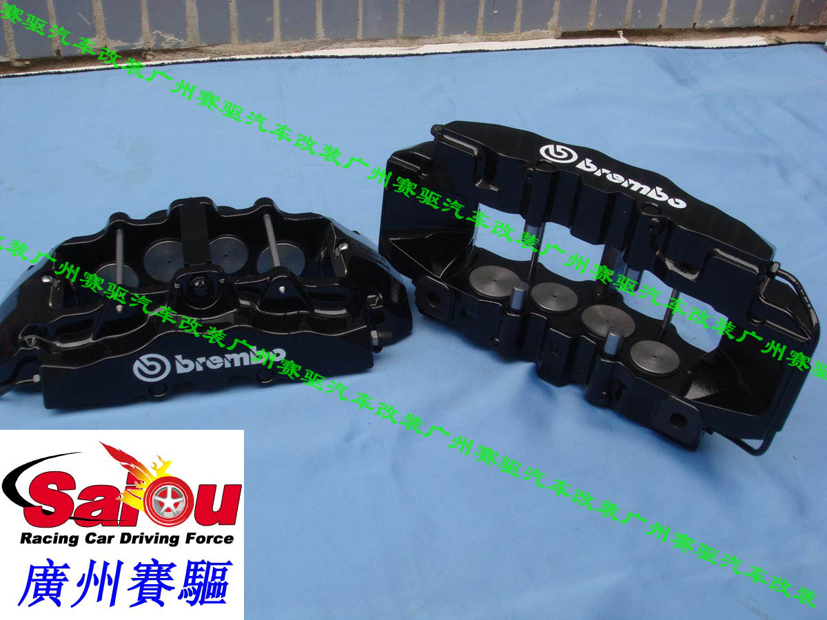 意大利BREMBO 黑色競(jìng)技版八活塞剎車(chē)卡鉗 BREMBO 8活塞剎車(chē)鮑魚(yú) 大大縮短剎車(chē)距離