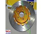 奔馳C級改裝剎車 AP原裝進口剎車碟35532劃線碟 專用鍍金色合頭橋碼