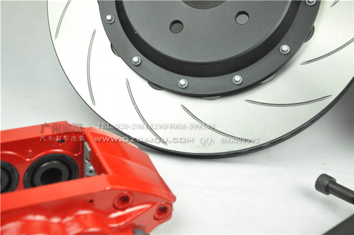 奇駿剎車升級AP7040剎車 進口大六活塞剎車卡鉗 搭配355*32MM剎車碟