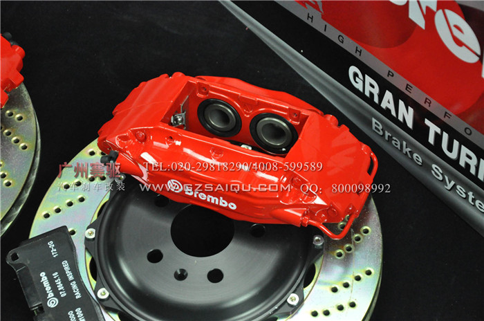 豐田漢蘭達2.7/3.5改裝BREMBO F50剎車套件 4活塞剎車鮑魚 大大縮短剎車距離